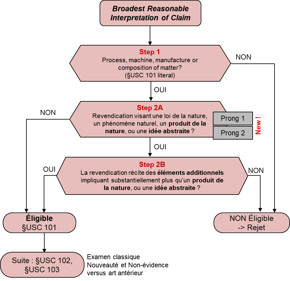 Logigramme brevetabilité USPTO 2019
