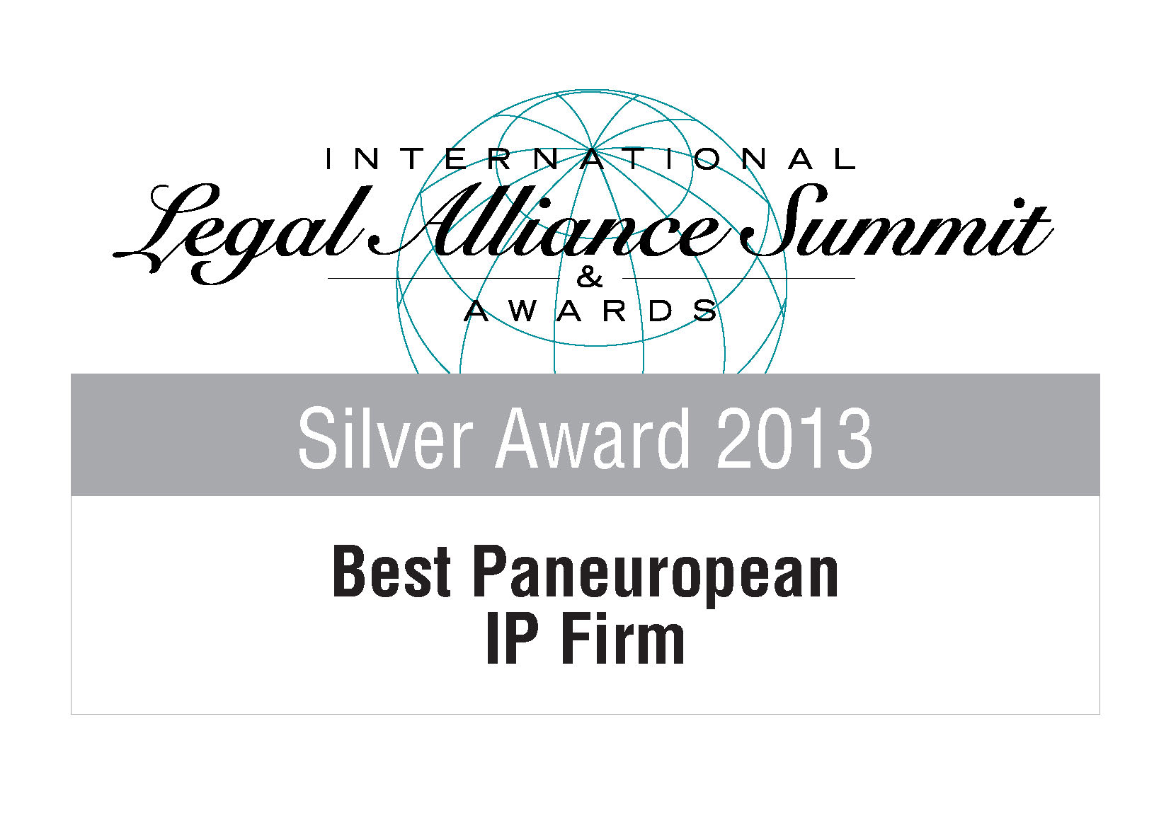 Cabinet Plasseraud silver award : best paneuropean IP firm